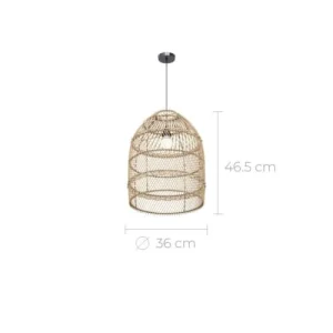 Rendez Vous Déco Abat-jour Naturel Pour Suspension En Rotin D36 Cm 14