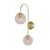 Maisons Du Monde Applique 2 Globes En Verre Teinté Rose Et Socle En Métal Doré 10