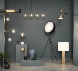 Maisons Du Monde Applique 9 Globes En Verre Fumé Et Métal Noir 8