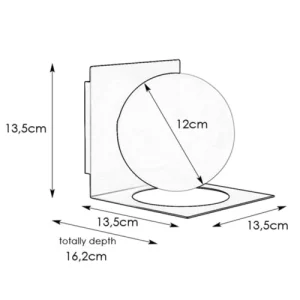 Markslöjd Applique De Salle De Bain Métal Argent/verre Dépoli D12cm 14