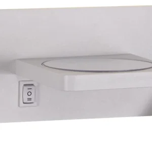 Cristalrecord Applique Murale Blanche Avec 2 Lumières Led Indépendantes Et Port Usb 14