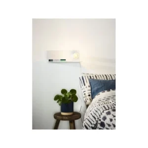 Lucide Applique Murale De Chevet Métal Et Magnétique Blanc L35cm 8