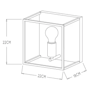 Lucide Applique Murale Intérieure Métal Noir 22x22cm 14