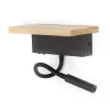 Cristalrecord Applique Orientable Avec étagère Et Double éclairage Noir Rustique 11