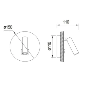 Millumine Applique Tête De Lit Liseuse Dorée à Led 9