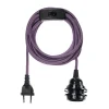 Hoopzi Fil électrique En Tissu Luminaire Violet 4,5m 13