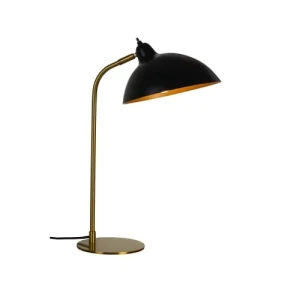 Dyberg Larsen Futura – Lampe De Table En Métal Noir Mat Et Laiton, H 55 Cm D 36,5 Cm 9