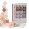 La Case De Cousin Paul Guirlande Lumineuse 20 Boules Tissées Rose Et Gris 10