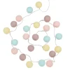 Maisons Du Monde Guirlande Lumineuse En Coton Jaune, Rose, Vert Et Taupe 24 LED L530 10