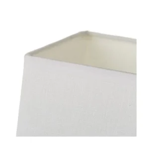 Unimasa Lampe à Poser Base En Bois Blanchi Et Abat-jour Blanc 10