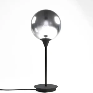 Potiron Paris Lampe à Poser Design En Métal Noir Et Verre Fumé 12