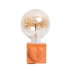 Junny Lampe à Poser En Béton Orange Avec Son Ampoule à Message 10