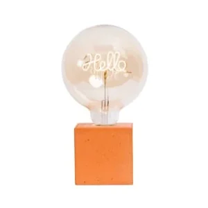 Junny Lampe à Poser En Béton Orange Avec Son Ampoule à Message 12