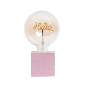 Junny Lampe à Poser En Béton Rose Pastel Avec Son Ampoule à Message 10