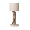 Coc’art Lampe à Poser En Bois Blanc Cassé 20