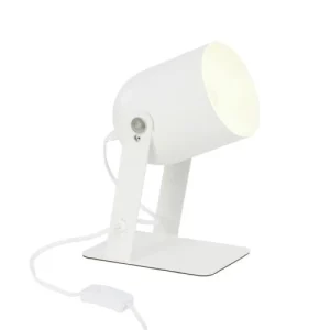 BRILLIANT Lampe à Poser En Métal Blanc Orientable H22cm 10