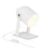 BRILLIANT Lampe à Poser En Métal Blanc Orientable H22cm 20