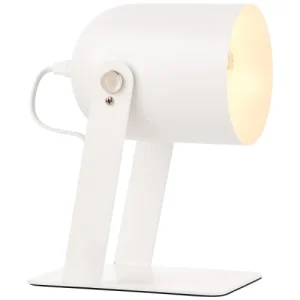 BRILLIANT Lampe à Poser En Métal Blanc Orientable H22cm 12