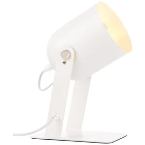 BRILLIANT Lampe à Poser En Métal Blanc Orientable H22cm 14