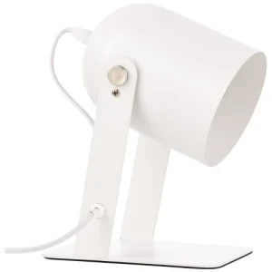 BRILLIANT Lampe à Poser En Métal Blanc Orientable H22cm 16