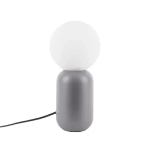 Leitmotiv Lampe à Poser En Métal Gris 13