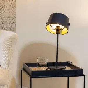 Pirouette Paris Lampe à Poser En Métal Noir Et Doré H40 12