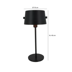 Pirouette Paris Lampe à Poser En Métal Noir Et Doré H40 16