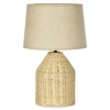 Wadiga Lampe à Poser En Rotin Tressé Et Abat-jour Beige – 30x30x47cm 20