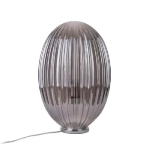 Leitmotiv Lampe à Poser En Verre H45cm Gris Fumé 15