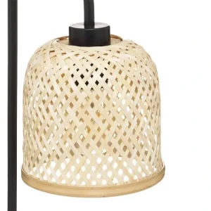 Home Maison Lampe à Poser Esprit Naturel Bois Noir H 43,5 Cm 7