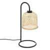 Home Maison Lampe à Poser Esprit Naturel Bois Noir H 43,5 Cm 22