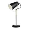 Lampea Lampe à Poser Industrielle En Métal Noir 55,5 Cm 16