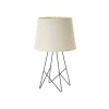 Wadiga Lampe à Poser Métal Noir Et Abat-jour Blanc – 23x23x38.5cm 10