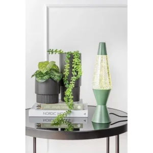 Leitmotiv Lampe à Poser Pailletées H. 37 Cm Vert 7