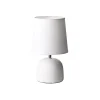 Wadiga Lampe à Poser Ronde Céramique Blanche Effet Naturel – 16x16x27.5cm 19