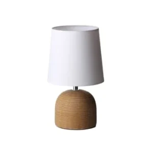 Wadiga Lampe à Poser Ronde Céramique Blanche Effet Naturel – 16x16x27.5cm 13