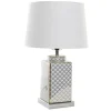 Wadiga Lampe à Poser Style Oriental En Porcelaine Blanche Et Dorée – 35x35x57 16