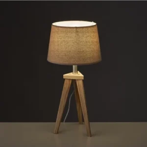 Unimasa Lampe à Poser Trépied En Bois Et Abat-jour Beige – H55.5cm 8