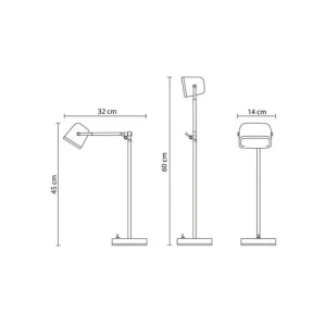 Swabdesign Lampe à Poser Verte Et Bois H60cm 14