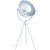 ATHM DESIGN Lampe Abat Jour Blanc Et Pieds Métal 11