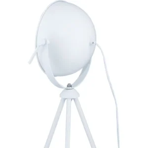 ATHM DESIGN Lampe Abat Jour Blanc Et Pieds Métal 10