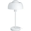 ATHM DESIGN Lampe Abat Jour Et Pied Métal Blanc 14