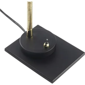 ATHM DESIGN Lampe Abat Jour Métal Et Pied Noir 16