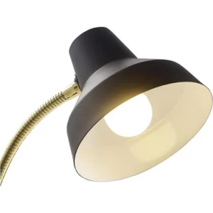 ATHM DESIGN Lampe Abat Jour Métal Et Pied Noir 18