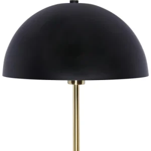 ATHM DESIGN Lampe Abat Jour Noir Pied Métal Doré 12