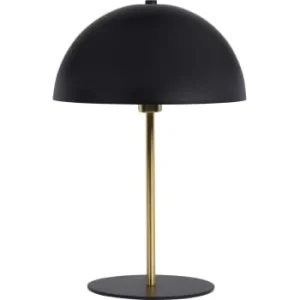 ATHM DESIGN Lampe Abat Jour Noir Pied Métal Doré 16