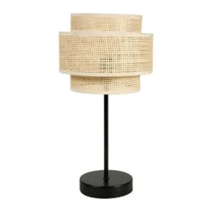 Jardideco Lampe Abat-jour Papier Rotin 3 Niveaux 18