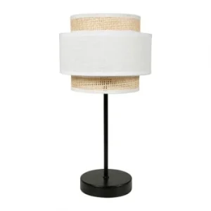 Jardideco Lampe Abat-jour Papier Rotin 3 Niveaux Beige 16