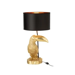 Meubles & Design Lampe Art Déco Forme Toucan Résine Doré 11