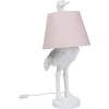 Kare Design Lampe Autruche En Polyrésine Blanche Et Abat-jour Rose H69 16